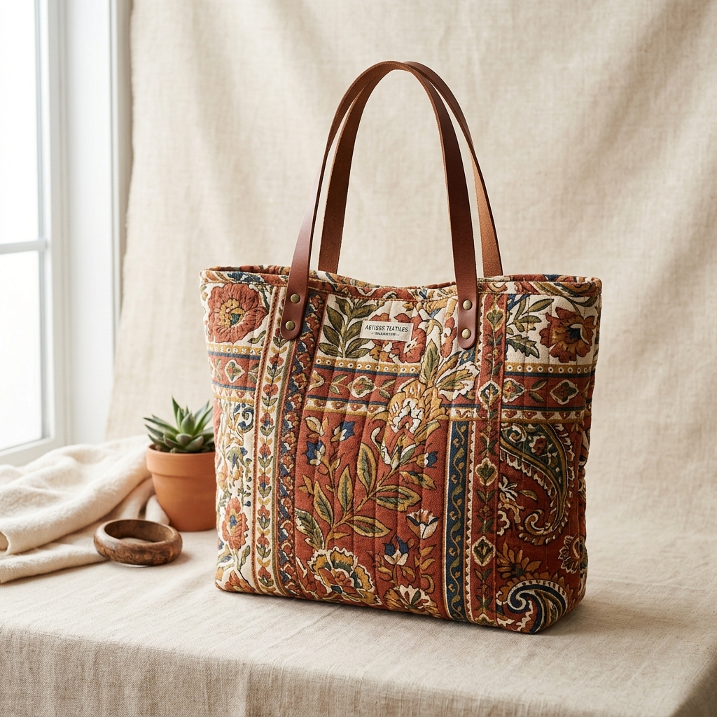 Printed Upholstery Shopper Bag